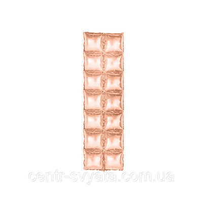 Фольгована стіна для фотозони "Кубики" 39" (100х28 см), рожеве золото 1575703653 фото