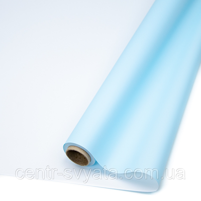 Плівка (калька) в рулоні "Двостороння: білий + блакитний", 60 см х 7 м 2000066943516 фото
