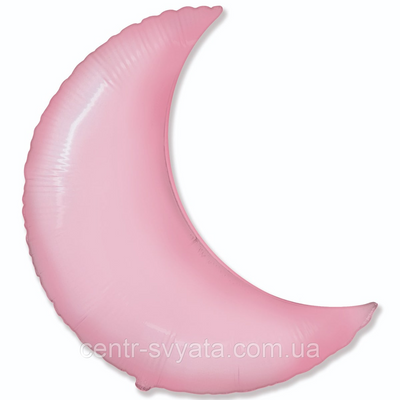 Фольгована кулька Flexmetal 36" (84x88 см) Місяць Пастель рожевий 300080 фото