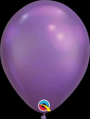Латексна кулька Qualatex 11" (28 см) Хром фіолетовий Chrome Purple 1298122210 фото