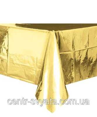 Скатертина святкова 137х183 см, двостороння біле золото-срібло 1617626136 фото