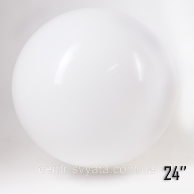 Латексна кулька Show 24"(60 см) Пастель білий 1481470371 фото