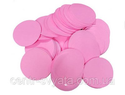 Конфеті "Кружечки" 2,3 см рожеве, 50 г 1476048514 фото