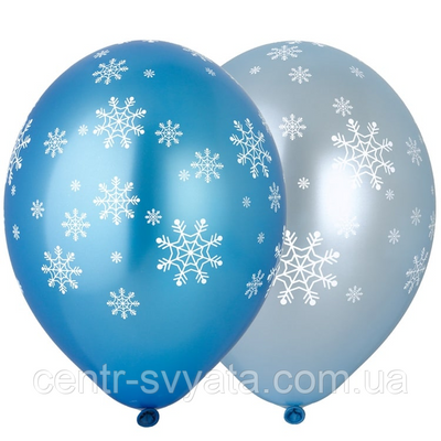 Латексна кулька BELBAL 12"(30 см) Сніжинки 255 фото