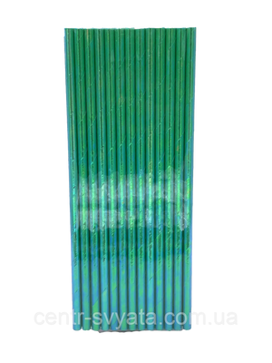 Трубочки коктельні "Зелений перламутр", 25 штук 1618105459 фото