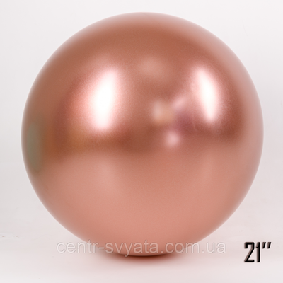 Латексна кулька Show 21" (52,5 см) Хром Brilliance рожеве золото 1643849019 фото
