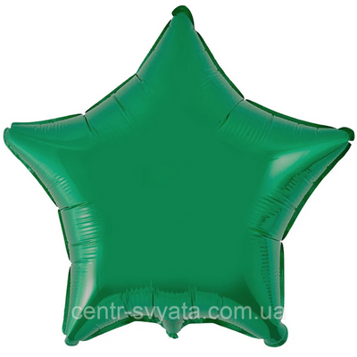 Фольгована кулька Flexmetal 18"(45 см) Зірка металік зелена 4-16-А2 фото