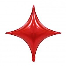 Фольгована кулька КНР 18" (45 см) Зірка 4х-кінцева червона 1741671853 фото