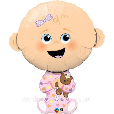Фольгована кулька Qualatex (США) (64х74 см) Малюк дівчинка 071444433273 \ 4-14-А1 фото