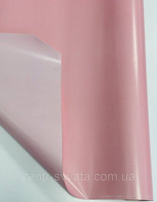 Подарунковий папір 70см х10 м "Двостороння: рожева пудра + рожевий" 82010004 фото