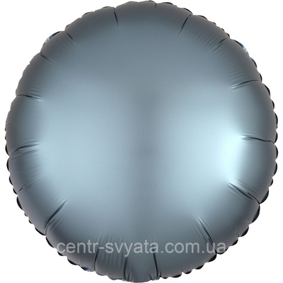 Фольгована кулька Anagram 18" (45 см) Круг сатин синя сталь 4-16-А2 фото