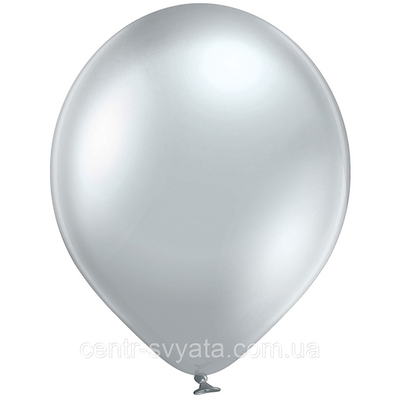 Латексна кулька BELBAL 12"(30 см)/601 Хром Glossy Silver срібло 1429758599 фото