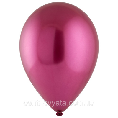 Латексна кулька Everts12" (30 см) Хром Сатин бордовий Pomegranate 4-21-А4-4 фото