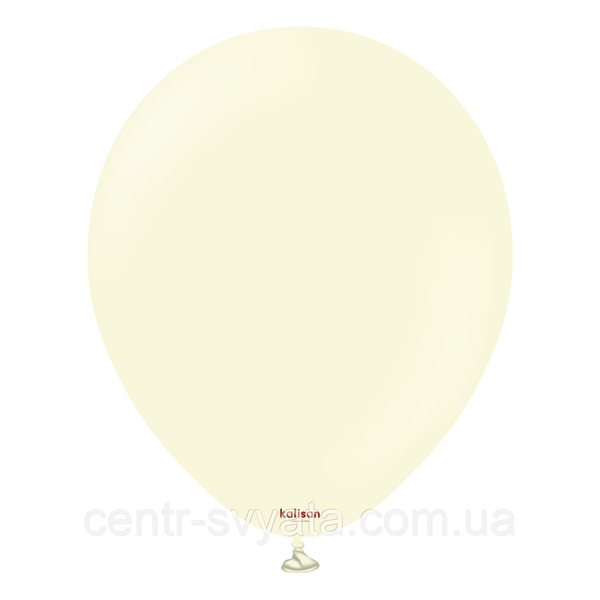 Латексна кулька Kalisan 12"(30 см) Macaron Pale Yellow - Макарун блідо-жовтий 8693296851498 \ 10 фото