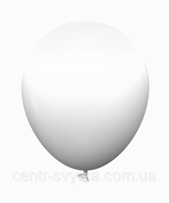 Латексна кулька Kalisan 12"(30 см) Пастель білий Standard White 8693295201041 \ 55 фото