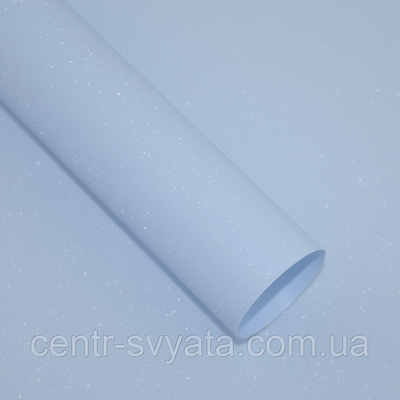Плівка (калька) з шимером в рулоні "Блакитна Light Blue", 60 см х 5 м 2000066939502 фото