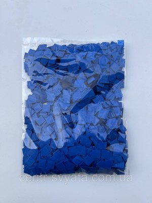 Конфетті "Квадратик синій" з вологостійкого тішью 50 г 1696645675 фото