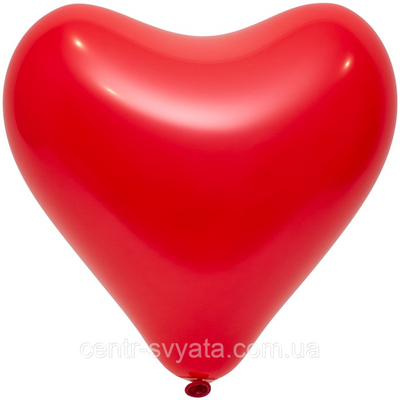 Латексна кулька Серце Everts 12" (30 см) Пастель червоний 1404460929 фото