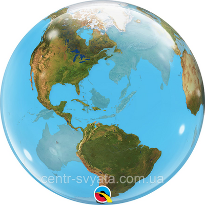 Bubble Бабл Qualatex 22"(56 см) Планета Земля 71444168717 фото