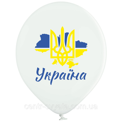 Латексна кулька BELBAL 12"(30 см) Україна (герб) 27 фото