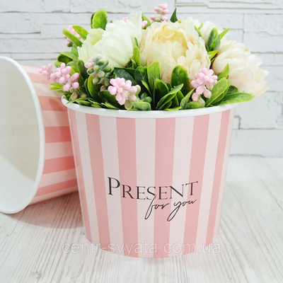 Стакан для квітів "Present for you" 16 см 0076 \ 2-3-А1 фото